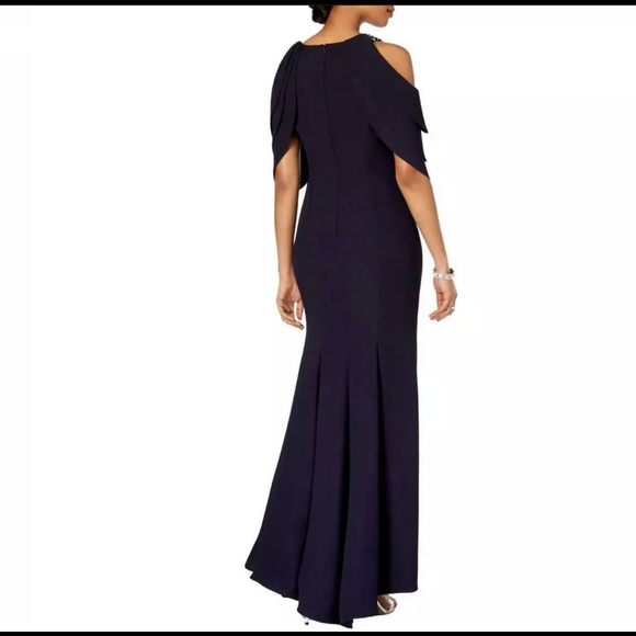 Betsy & Adam navy blue gown. Size 2 Petite - Picture 2 of 2